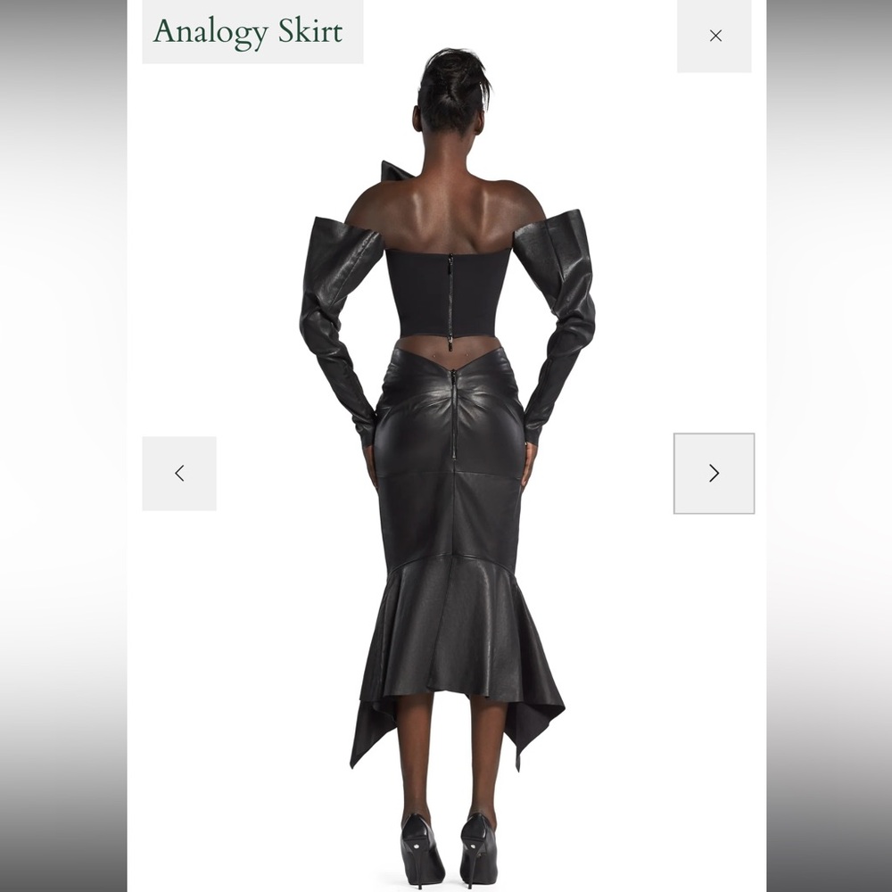 Maticevski Statement Black Mermaid Skirt - Picture 7 of 9